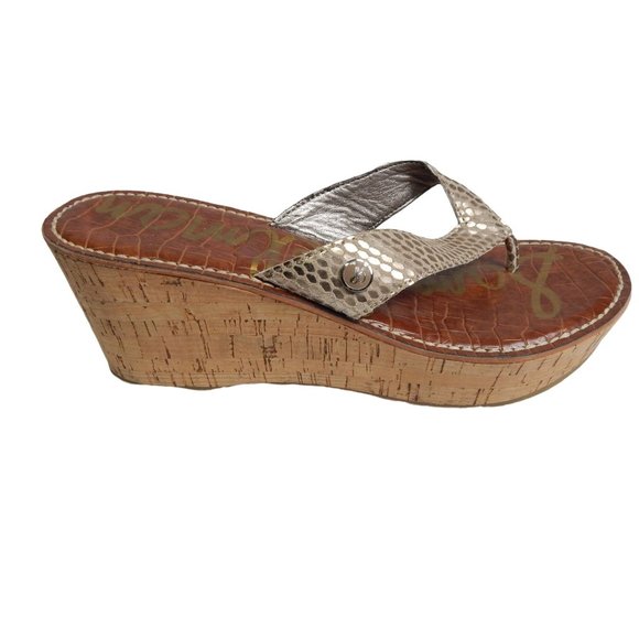 Sam Edelman Sandals Womens Size 8.5M Wedges Slip On - Picture 1 of 10